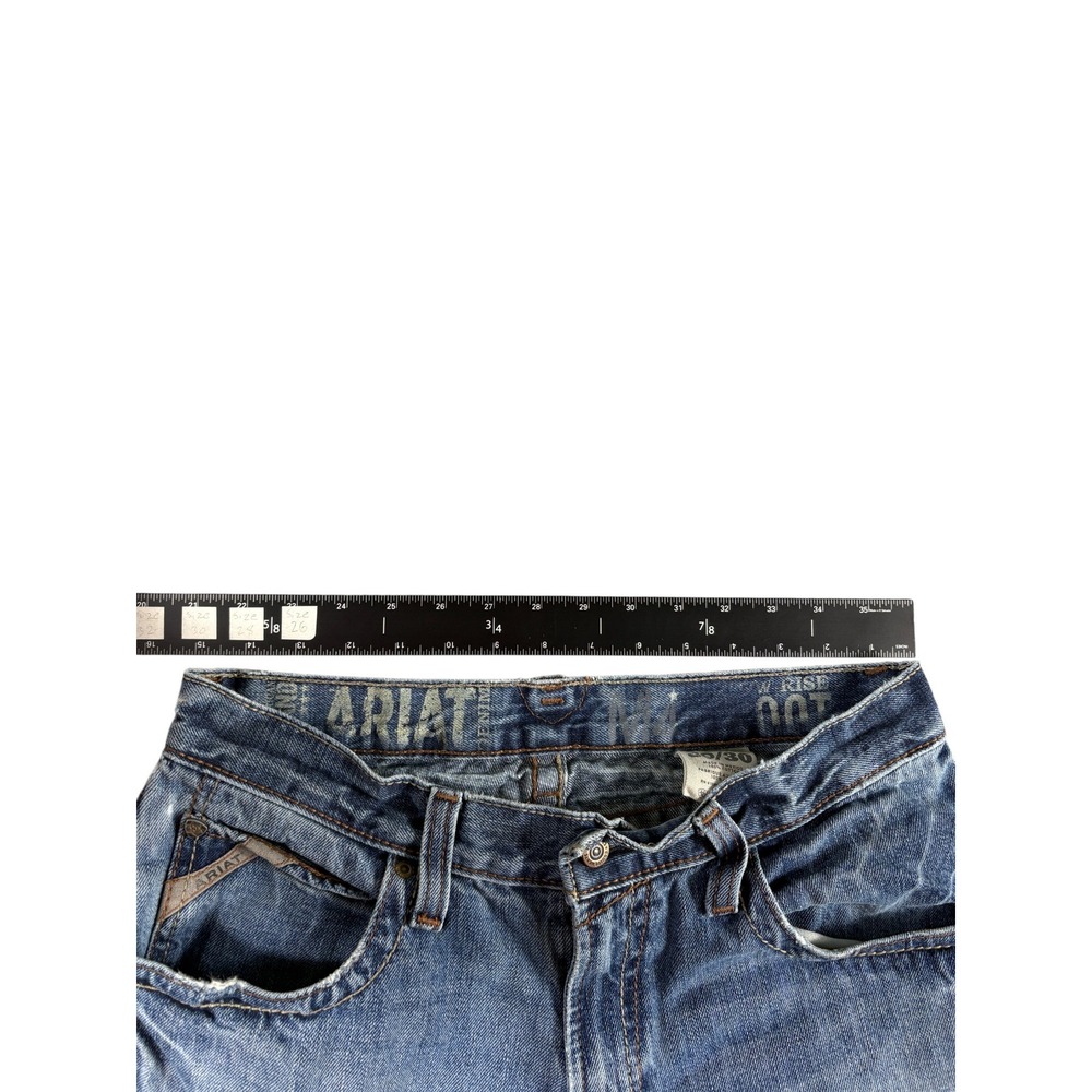 Ariat M4 Low Rise Bootcut Jean Mens 30x30 Blue Denim Medium Wash Rugged Workwear - Picture 5 of 7